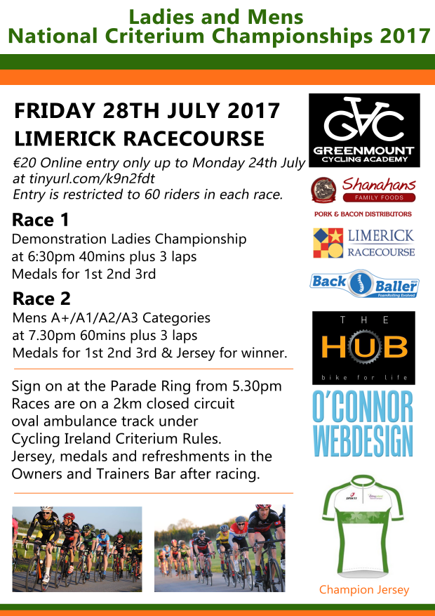 National Criterium Championships Limerick 28th July